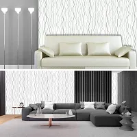 Wallmonks Winter Curves Silver Wallpaper Stickers Home Decor Items for Living Room, Wall Stickers for Bedroom, Curves & Graphic Wallpapers for Home & PVC Wall Stickers for Hall Room 45CMX1000CM-thumb4