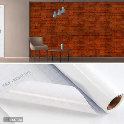 DOODAD Classic Bricks Wallpaper Stickers for Home, Bedroom Wall Paper for Door, self Adhesive PVC roll for Vinyl Wallpaper for Walls X-Large Size Wallpapers for Home & Wall Stickers for Bedroom.-thumb2