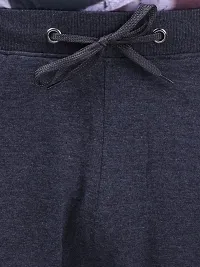 Stylish Cotton Men's Self-design Grey Shorts-thumb4