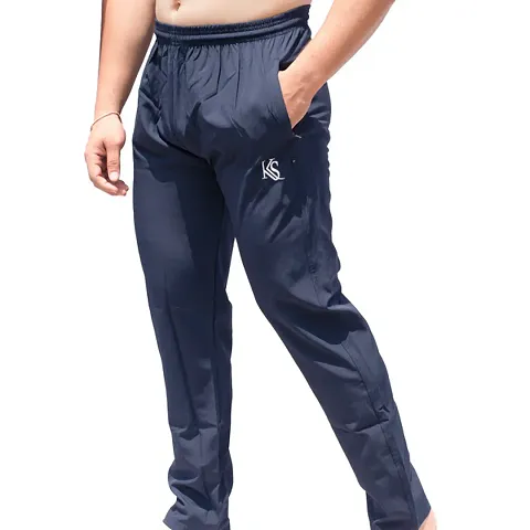 Trendy Cotton Blend Regular Track Pants For Men 