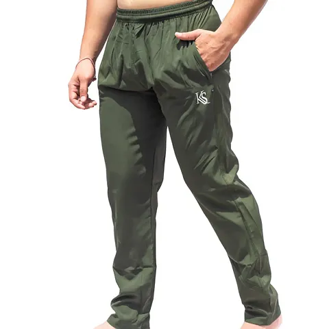 Trendy Cotton Blend Regular Track Pants For Men 