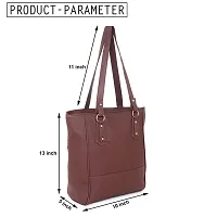 Blessing always Stylish Fashion Handbag Tote for Ladies - Dark Brown Elegance for Office College and Travel-thumb2