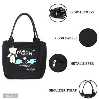 Blessing always Women Fashion Handbags Tote Stylish Ladies and Girls Handbag for Office Bag Ladies Travel Shoulder Tote for College Black_Handbag_98-thumb3