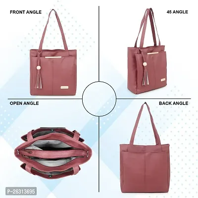 Blessing always Women Fashion Handbags Tote Stylish Ladies and Girls Handbag for Office Bag Ladies Travel Shoulder Tote for College Light Maroon_Handbag_39-thumb3