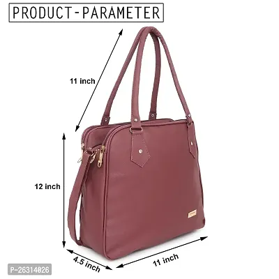 Blessing always Women Fashion Handbags Tote Stylish Ladies and Girls Handbag for Office Bag Ladies Travel Shoulder Tote for College Maroon_Handbag_103-thumb2