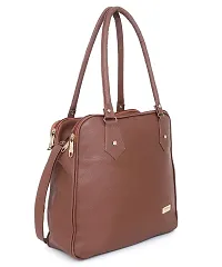 Blessing always Women Fashion Handbags Tote Purses Stylish Ladies Women and Girls Handbag for Office Bag Ladies Travel Shoulder Bag Dark Brown_Handbag_108-thumb4