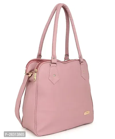 Blessing always Women Fashion Handbags Tote Stylish Ladies and Girls Handbag for Office Bag Ladies Travel Shoulder Tote for College Sand Pink_Handbag_104-thumb5