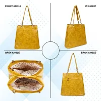 Blessing always Women Fashion Handbags Tote Stylish Ladies and Girls Handbag for Office Bag Ladies Travel Shoulder Tote for College Yellow Ochre_Handbag_49-thumb3