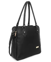 Blessing always Women Fashion Handbags Tote Stylish Ladies And Girls Handbag For Office Bag Ladies Travel Shoulder Tote for College Black_Handbag_106 Pack Of 1-thumb4