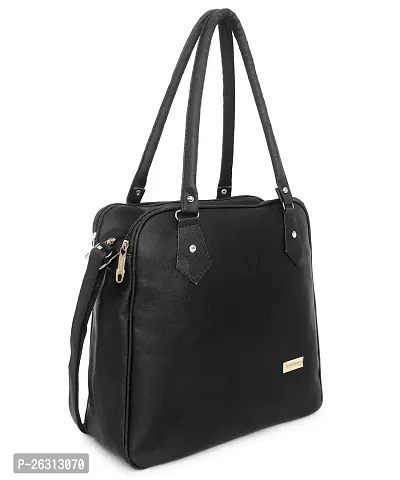 Blessing always Women Fashion Handbags Tote Stylish Ladies And Girls Handbag For Office Bag Ladies Travel Shoulder Tote for College Black_Handbag_106 Pack Of 1-thumb5