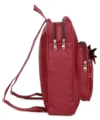 Women's PU Leather Stylish And Trending Backpack For Women And Girls Casual bag For Travel, Office Shopping  College Backpack Set Of 1. (Maroon)-thumb4