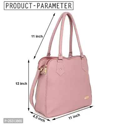 Blessing always Women Fashion Handbags Tote Stylish Ladies and Girls Handbag for Office Bag Ladies Travel Shoulder Tote for College Sand Pink_Handbag_104-thumb2