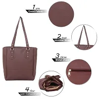 Blessing always Stylish Fashion Handbag Tote for Ladies - Dark Brown Elegance for Office College and Travel-thumb1