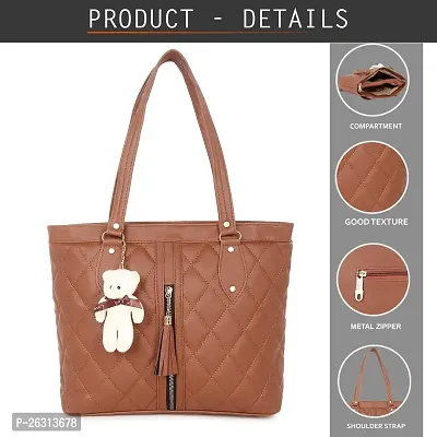 Blessing always Women Fashion Handbags Tote Stylish Ladies and Girls Handbag for Office Bag Ladies Travel Shoulder Tote for College Tan_Handbag_70-thumb2