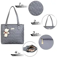 Blessing always Women Fashion Handbags Tote Purses Stylish Ladies Women and Girls Handbag for Office Bag Ladies Travel Shoulder Bag Grey_Handbag_88-thumb1