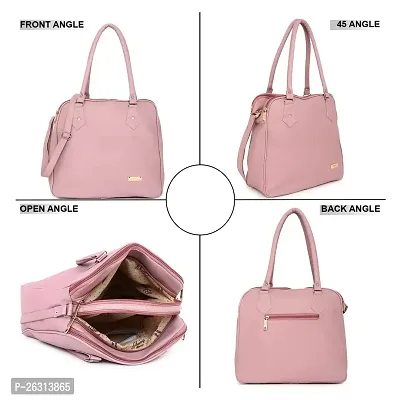 Blessing always Women Fashion Handbags Tote Stylish Ladies and Girls Handbag for Office Bag Ladies Travel Shoulder Tote for College Sand Pink_Handbag_104-thumb4