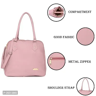 Blessing always Women Fashion Handbags Tote Stylish Ladies and Girls Handbag for Office Bag Ladies Travel Shoulder Tote for College Sand Pink_Handbag_104-thumb3