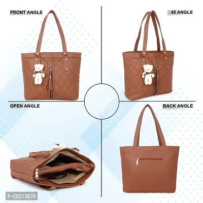 Blessing always Women Fashion Handbags Tote Stylish Ladies and Girls Handbag for Office Bag Ladies Travel Shoulder Tote for College Tan_Handbag_70-thumb5