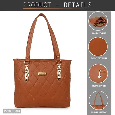 Blessing always Women Fashion Handbags Tote Purses Stylish Ladies Women and Girls Handbag for Office Bag Ladies Travel Shoulder Bag Brown_Handbag_28-thumb2