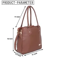 Blessing always Women Fashion Handbags Tote Purses Stylish Ladies Women and Girls Handbag for Office Bag Ladies Travel Shoulder Bag Dark Brown_Handbag_108-thumb1