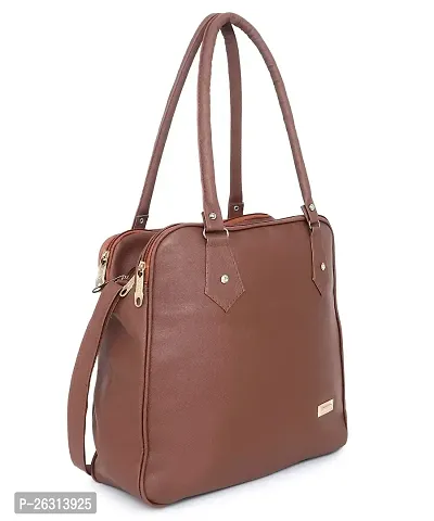 Blessing always Women Fashion Handbags Tote Purses Stylish Ladies Women and Girls Handbag for Office Bag Ladies Travel Shoulder Bag Brown_Handbag_107-thumb5
