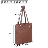 Blessing always Stylish Fashion Handbag Tote for Ladies - Light Brown Elegance for Office College and Travel-thumb2