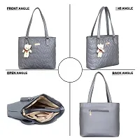 Blessing always Women Fashion Handbags Tote Purses Stylish Ladies Women and Girls Handbag for Office Bag Ladies Travel Shoulder Bag Grey_Handbag_88-thumb3