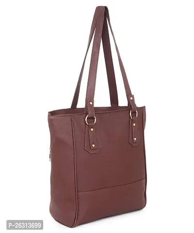 Blessing always Stylish Fashion Handbag Tote for Ladies - Dark Brown Elegance for Office College and Travel-thumb5