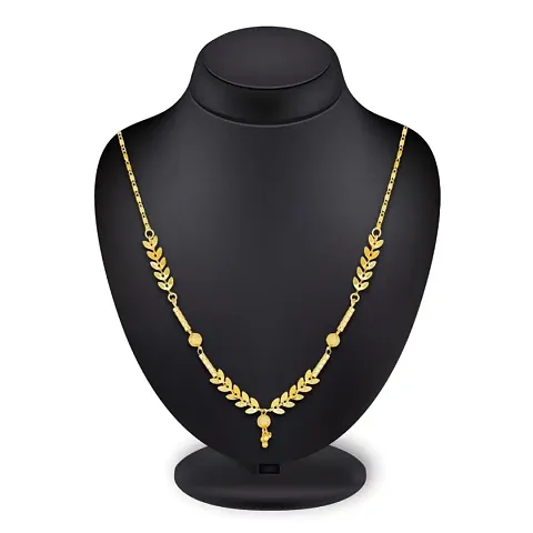 Stylish Golden Antique Alloy Necklace For Women