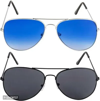 Fancy Men and Women Sunglasses for Casual Wear Pack of 2-thumb2