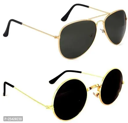 Fancy Men and Women Sunglasses for Casual Wear Pack of 2-thumb0