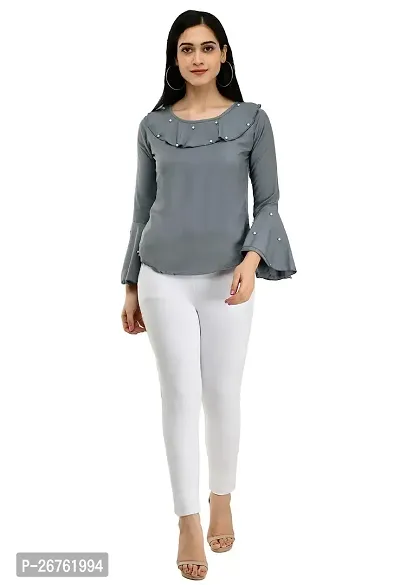 VELKEL Women Regular Soft Crepe Top