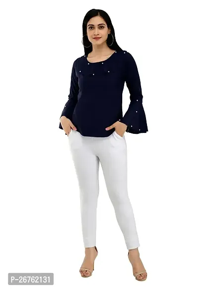 VELKEL Women Regular Soft Crepe Top