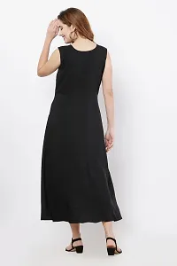 VELKEL Women Regular Soft Siroski Crepe Dress-thumb1