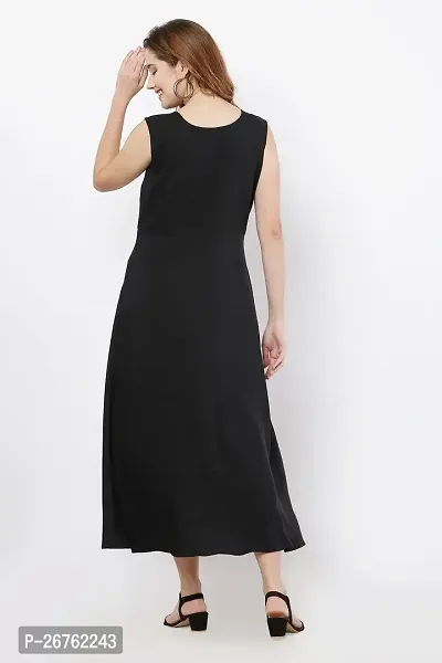 VELKEL Women Regular Soft Siroski Crepe Dress-thumb2