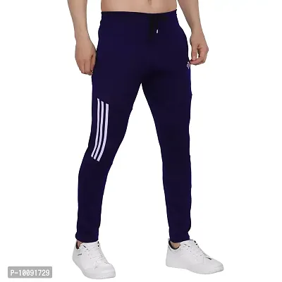 RIKSAW Track Pants for Mens/Joggers for Mens/Mens Lower Lycra Blend with 2 Side Pockets for Gym, Yoga, Exercise, Morning Walk, Sports (Pack of 2 Piece Only) (L, Navy and Light Grey)-thumb5
