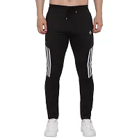 Black Polyester Track Pants For Men pack of 2-thumb3