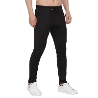 Black Polyester Track Pants For Men pack of 2-thumb4