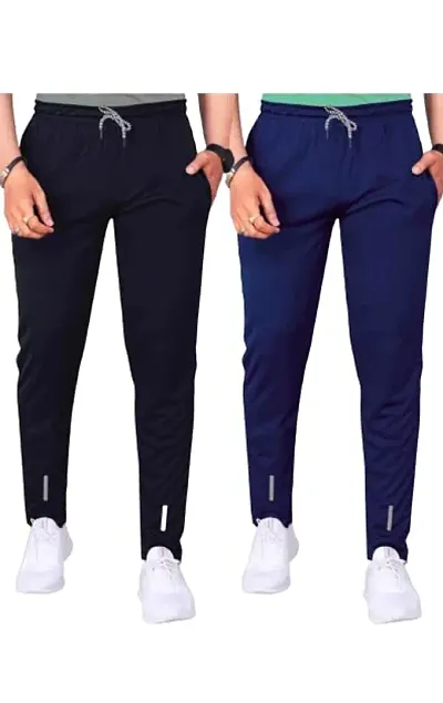 Track Pants for Mens/Joggers for Mens/Mens Lower Lycra Blend with 2 Side Pockets for Gym, Yoga, Exercise, Morning Walk, Sports Wear