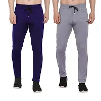 Grey Polyester Track Pants For Men pack of 2-thumb3