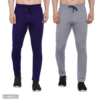 Grey Polyester Track Pants For Men pack of 2-thumb4