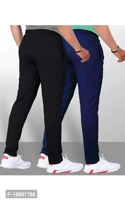 Trendy Stylish Polyester Regular Track Pants for Men (Pack of 2)-thumb3