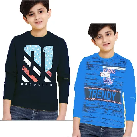 Crazyon Boys Long Full Sleeve T Shirts Combo Pack Of 2