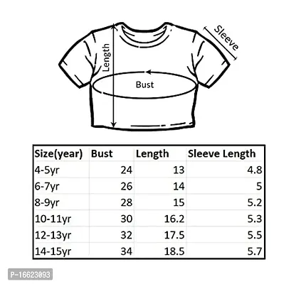 Girls Crop TOP Cotton T-Shirts-thumb3