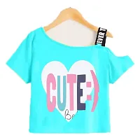 Girls Crop TOP Cotton T-Shirts-thumb3