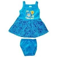 Baby Girls Dress Frock and Panty Set (0-3 Months, Color Base)-thumb4