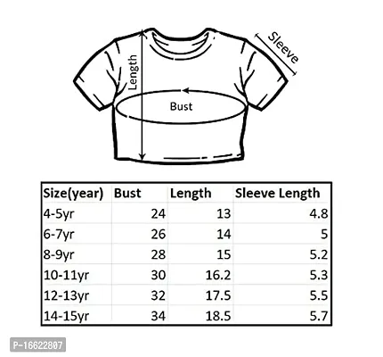 Girls Crop TOP Cotton T-Shirts-thumb5