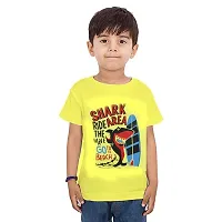 BOYS CHEST PRINT HALF SLEEVE T-SHIRTS P(5)-thumb1