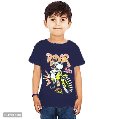 BOYS CHEST PRINT HALF SLEEVE T-SHIRTS P(5)-thumb3