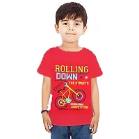 BOYS CHEST PRINT HALF SLEEVE T-SHIRTS P(5)-thumb4